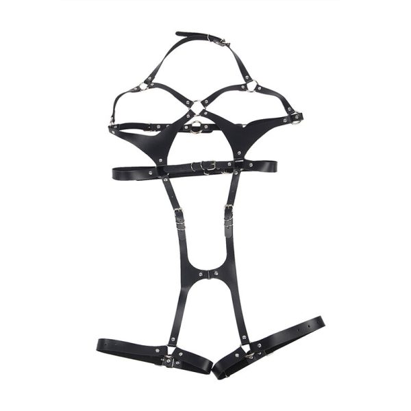 SUBBLIME - ARNÊS DE CORPO COMPLETO COM FIVELAS DE CUORO ETO TAMANHO ÚNICO - Imagen 4