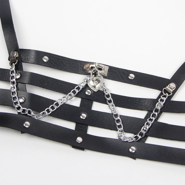 SUBBLIME - ARNÊS CORSET COM CORRENTE DETALHE TAMANHO ÚNICO - Imagen 4