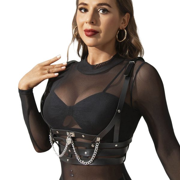 SUBBLIME - ARNÊS CORSET COM CORRENTE DETALHE TAMANHO ÚNICO - Imagen 2
