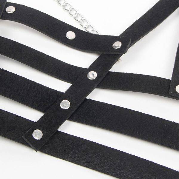SUBBLIME - ARNÊS CORSET COM CORRENTE DETALHE TAMANHO ÚNICO - Imagen 6
