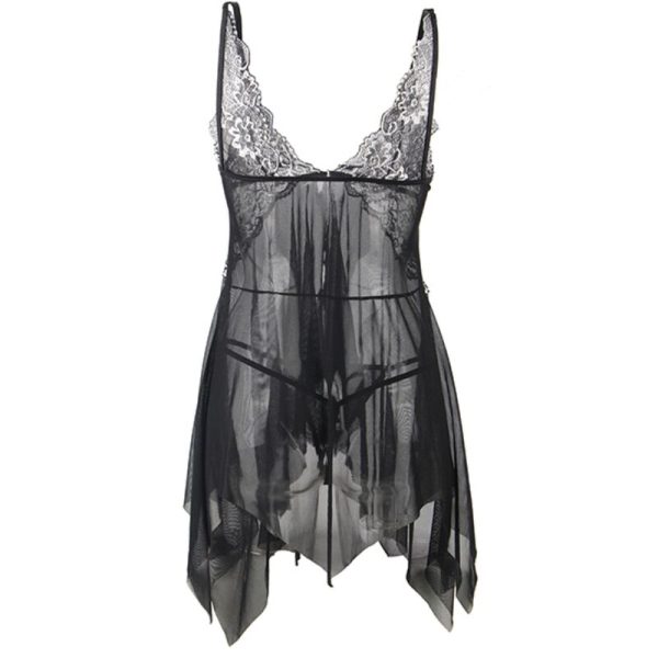 SUBBLIME - BABYDOLL TECIDO TULE PEITO RENDA - Imagen 6