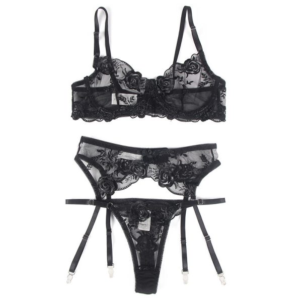 SUBBLIME - CONJUNTO DE 3 PEAS SUTI + TANGA + LIGA ESTAMPADO FLORAL - Imagen 5