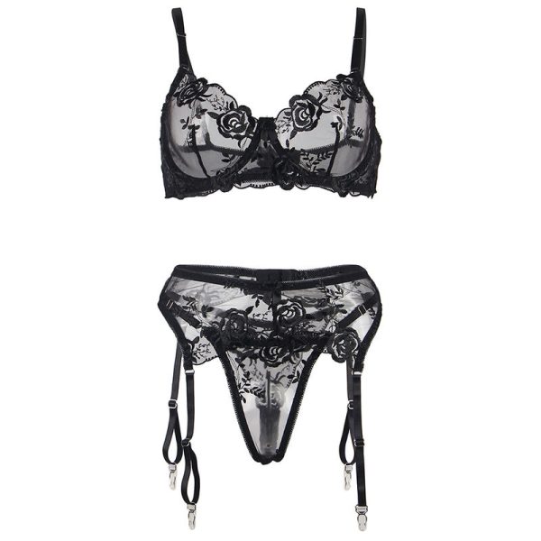 SUBBLIME - CONJUNTO DE 3 PEAS SUTI + TANGA + LIGA ESTAMPADO FLORAL - Imagen 6