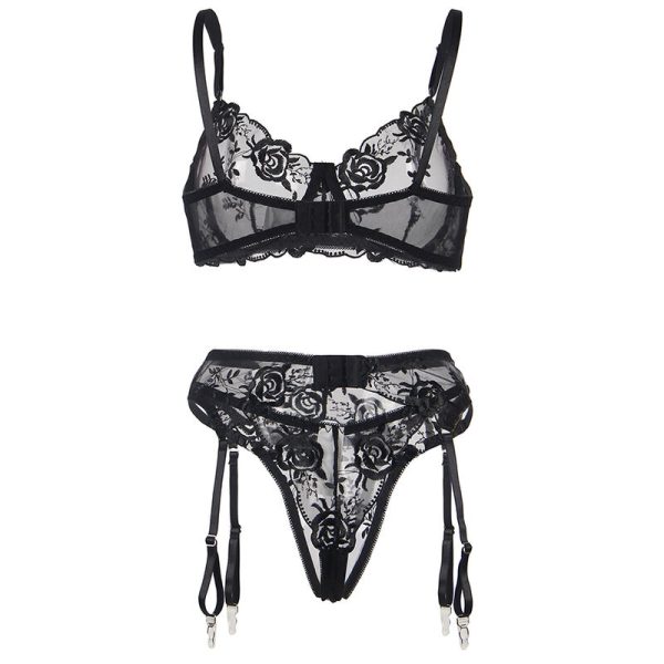 SUBBLIME - CONJUNTO DE 3 PEAS SUTI + TANGA + LIGA ESTAMPADO FLORAL - Imagen 7