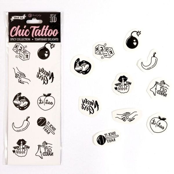 SECRET PLAY - CONJUNTO DE 10 TATUAGENS TEMPORRIAS DA COLEO PICANTE - Imagen 5