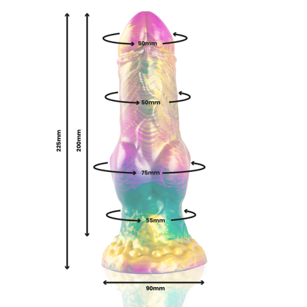 EPIC - IRIS DILDO COM TESTÍCULOS DE PRAZER ARCO-ÍRIS - Imagen 2