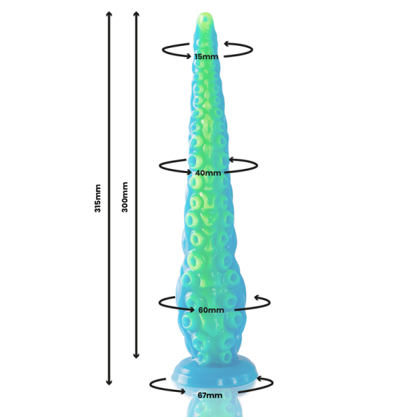 EPIC - SCYLLA FLUORESCENTE FINO TENTCULO DILDO TAMANHO GRANDE - Imagen 2