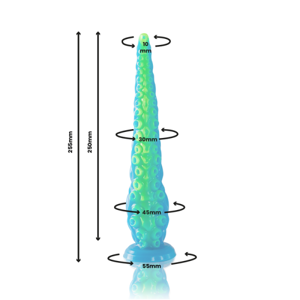 EPIC - SCYLLA FLUORESCENTE TENTCULO FINO DILDO TAMANHO PEQUENO - Imagen 2