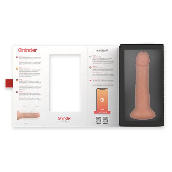 ONINDER - GRANDE VIBRADOR BOGOTÃ DILDO 9 VELOCIDADES NATURAL 22 CM -O- 4,5 CM - APLICATIVO GRATUITO - Imagen 6