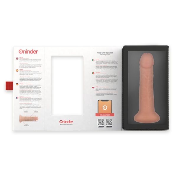 ONINDER - DILDO VIBRADOR BOGOTÁ MÉDIO 9 VELOCIDADES NATURAL 22 CM -O- 4,5 CM - APLICATIVO GRATUITO - Imagen 5
