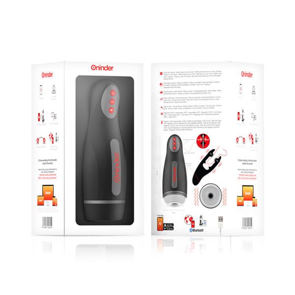 ONINDER - SEUL MASTURBADOR MASCULINO RECARREGÁVEL 10 VELOCIDADES - APLICATIVO GRATUITO - Imagen 4