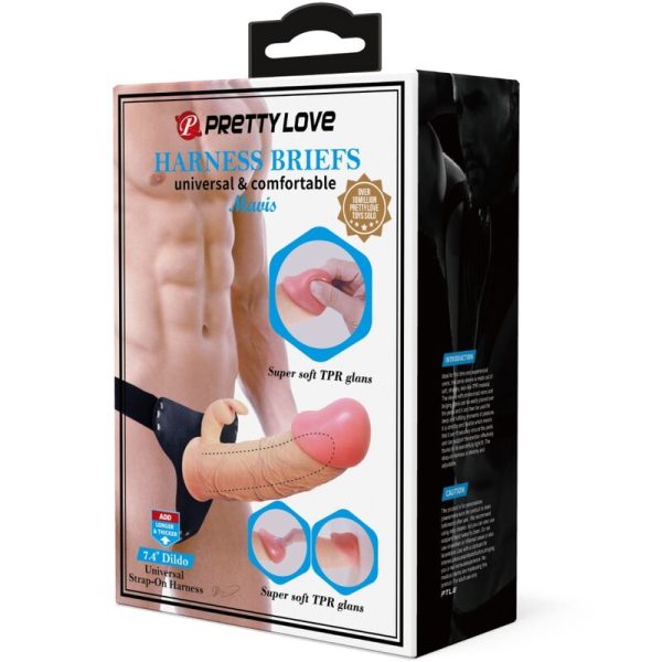 PRETTY LOVE - MAVIS HARNESS CUECAS UNIVERSAIS COM DILDO 19 CM NATURAL - Imagen 9