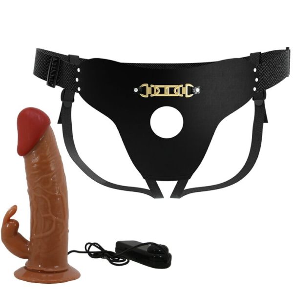 PRETTY LOVE - MARION HARNESS CUECAS UNIVERSAIS COM DILDO VIBRATÓRIO 19 CM MARROM - Imagen 5