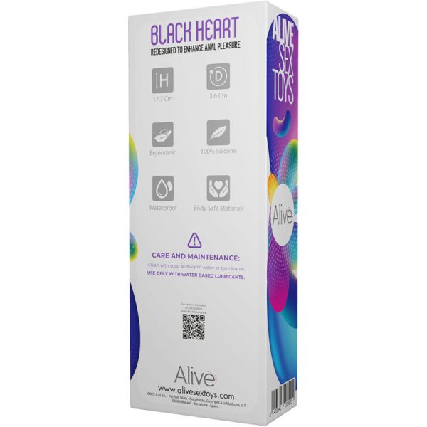 ALIVE - ESTIMULADOR ANAL BLACK HEART TEAL - Imagen 4