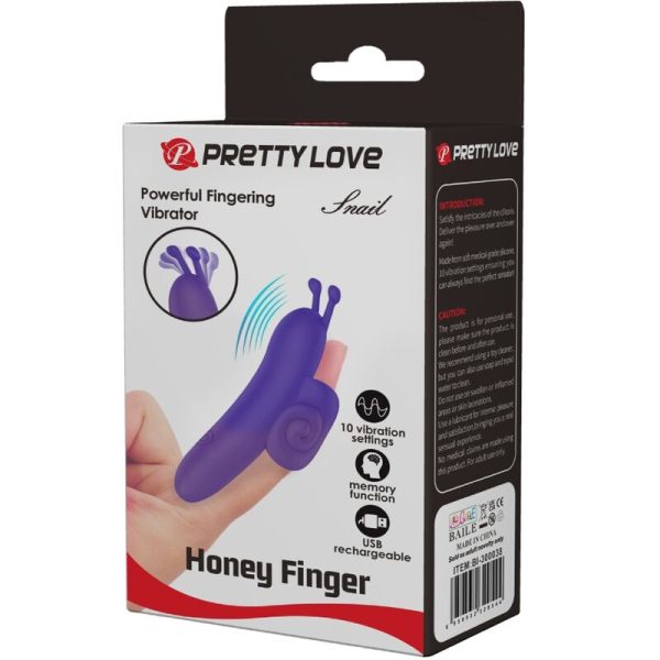 PRETTY LOVE - SNAIL ESTIMULADOR DE DEDO ROXO PODEROSO - Imagen 8
