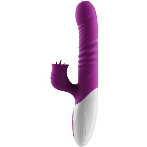 ARMONY - VIBRADOR DE LÃNGUA DUPLA E EFEITO DE CALOR VIOLETA DE EMPURRO - Imagen 2