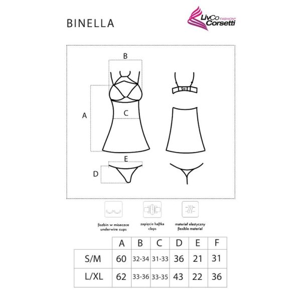 LIVCO CORSETTI FASHION - CONJUNTO BINELLA BABYDOLL + TANGA - Imagen 5