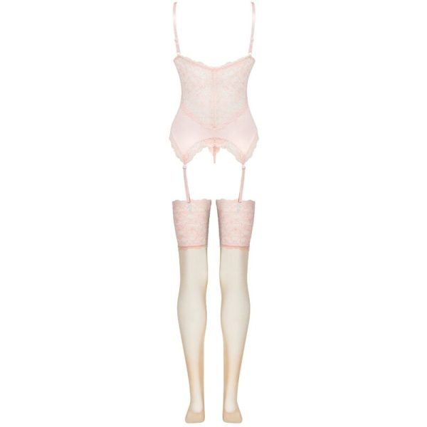 LIVCO CORSETTI FASHION - CONJUNTO PERSINNE PÊSSEGO CORSET + CALCINHA + MEIAS - Imagen 4