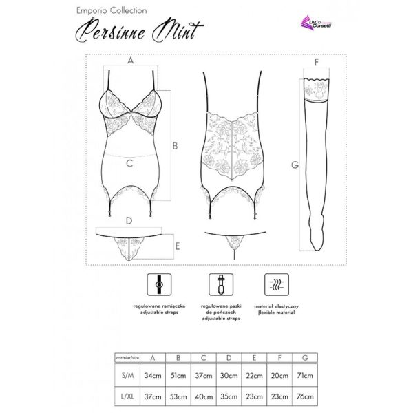 LIVCO CORSETTI FASHION - PERSINNE MIT EMPORIO SET CORSET + CALCINHA + MEIAS - Imagen 5