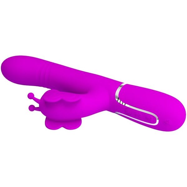 PRETTY LOVE - VIBRADOR COELHO MULTIFUNÇÕES 4 EM 1 BORBOLETE FÚCSIA - Imagen 6