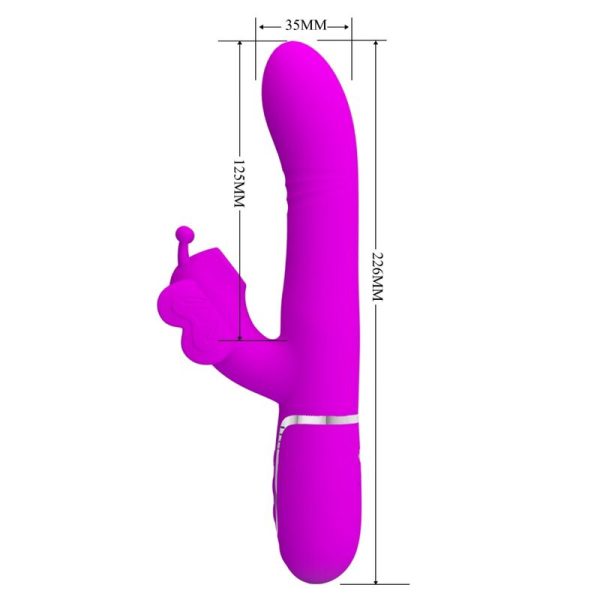 PRETTY LOVE - VIBRADOR COELHO MULTIFUNÇÕES 4 EM 1 BORBOLETE FÚCSIA - Imagen 7