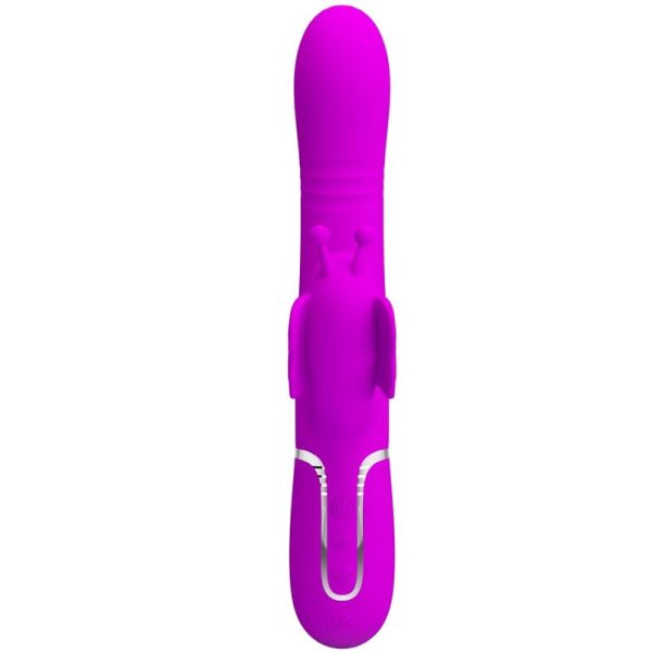 PRETTY LOVE - VIBRADOR COELHO MULTIFUNÇÕES 4 EM 1 BORBOLETE FÚCSIA - Imagen 2