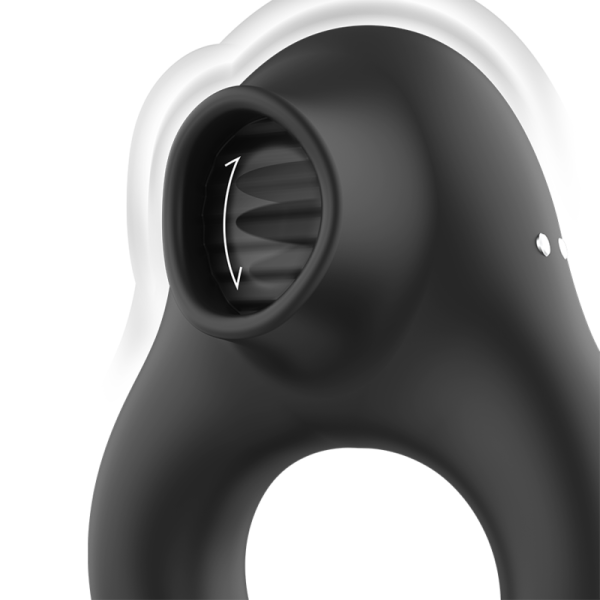 ARMONY - ANEL VIBRADOR DE SILICONE 3 MOTORES RECARREGÁVEIS PRETO - OURO - Imagen 2