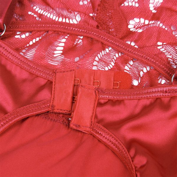 SUBBLIME - BABYDOLL DE CETIM COM RENDA VERMELHA - Imagen 11