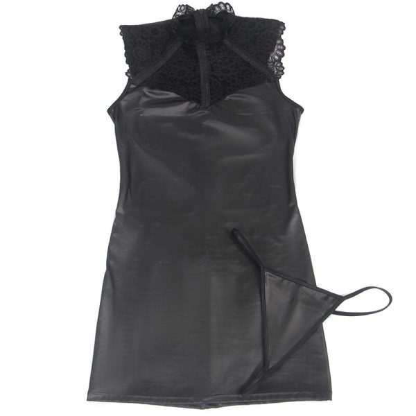 SUBBLIME - VESTIDO SEXY DE COURO - Imagen 4
