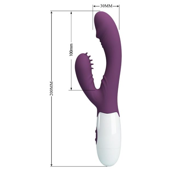 PRETTY LOVE - ANDRE VIBRADOR COELHO E ESTIMULADOR DE PONTO G ROXO - Imagen 7