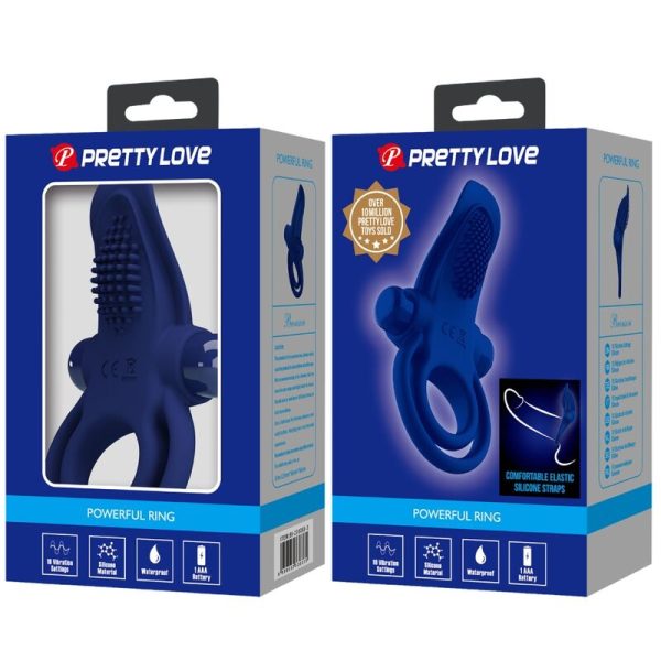 PRETTY LOVE - BRONSON ANEL DUPLO COM VIBRAO AZUL - Imagen 9