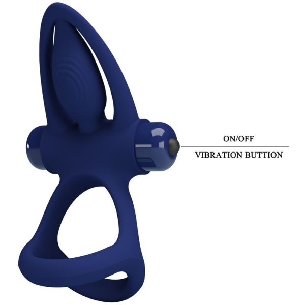 PRETTY LOVE - MAT ANEL DUPLO COM VIBRAO E ESTIMULADOR AZUL - Imagen 8