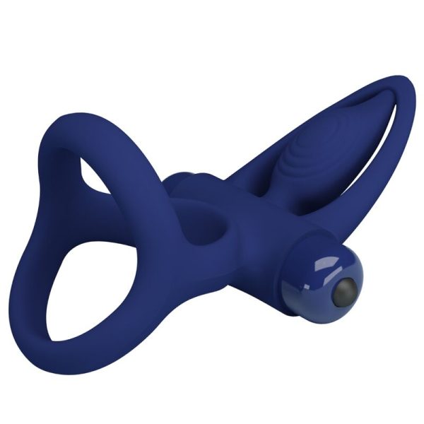 PRETTY LOVE - MAT ANEL DUPLO COM VIBRAO E ESTIMULADOR AZUL - Imagen 5