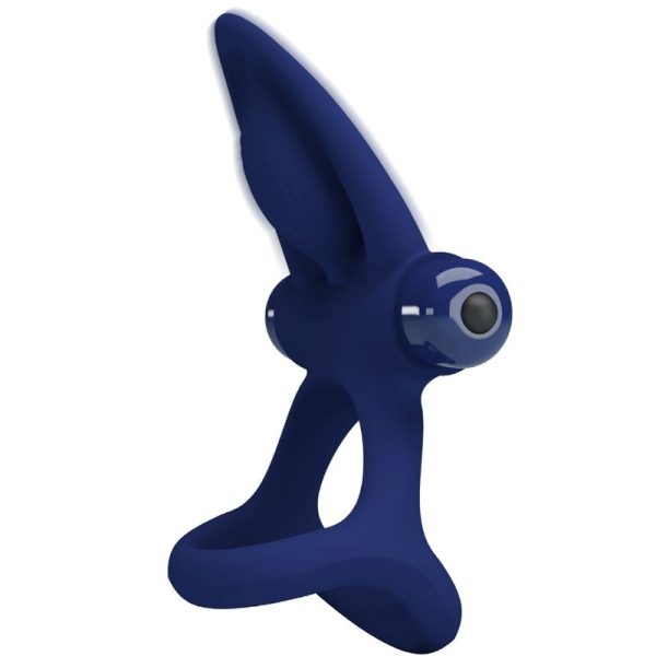 PRETTY LOVE - MAT ANEL DUPLO COM VIBRAO E ESTIMULADOR AZUL - Imagen 2