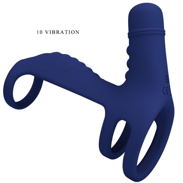 PRETTY LOVE - ANEL VIBRANTE ELISH COM EXTENSO AZUL - Imagen 7