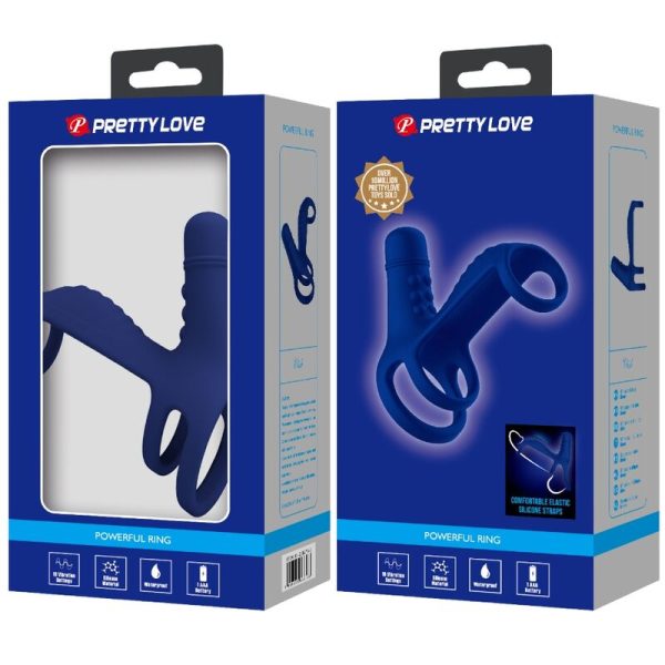 PRETTY LOVE - ANEL VIBRANTE ELISH COM EXTENSO AZUL - Imagen 8