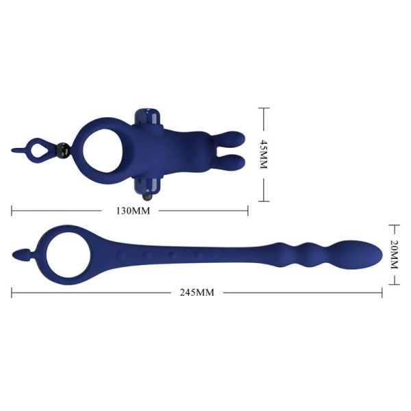 PRETTY LOVE - AYAD ANEL VIBRADOR COELHO COM PLUG AZUL - Imagen 8