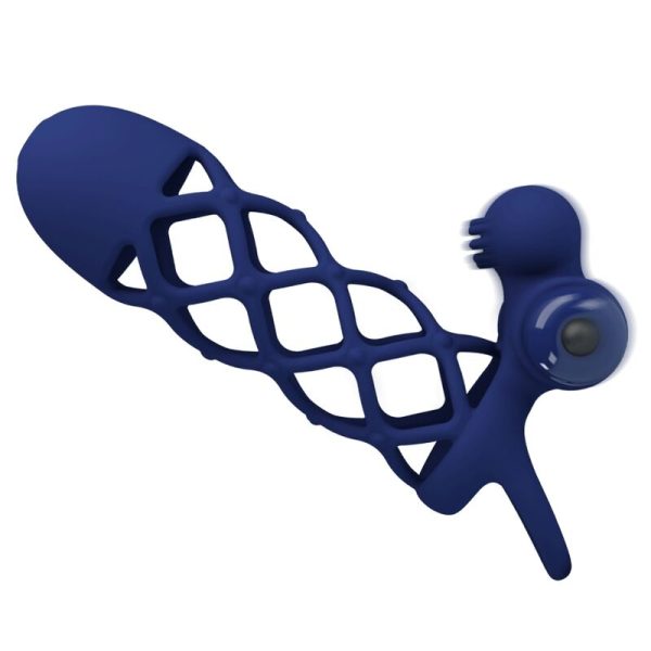 PRETTY LOVE - GIANN ANEL VIBRADOR COM BAINHA DE SILICONE AZUL - Imagen 2