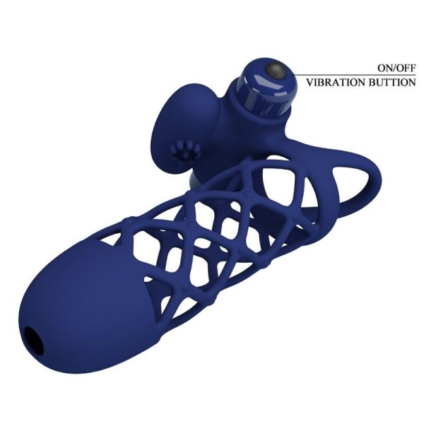 PRETTY LOVE - GIANN ANEL VIBRADOR COM BAINHA DE SILICONE AZUL - Imagen 5
