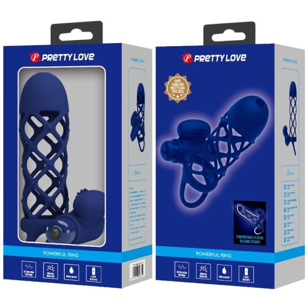 PRETTY LOVE - GIANN ANEL VIBRADOR COM BAINHA DE SILICONE AZUL - Imagen 7