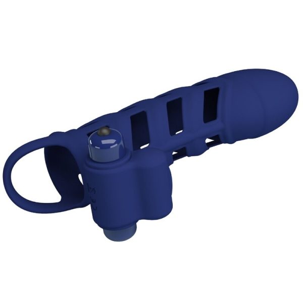 PRETTY LOVE - ALTAF ANEL VIBRADOR COM BAINHA DE SILICONE AZUL - Imagen 2