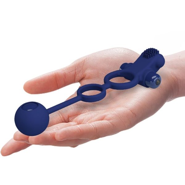 PRETTY LOVE - REMINGTON ANEL VIBRADOR DUPLO COM PLUG AZUL - Imagen 5