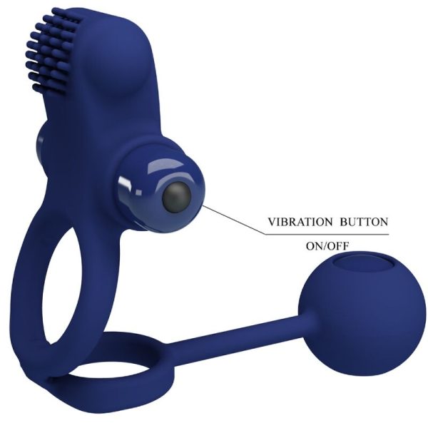 PRETTY LOVE - REMINGTON ANEL VIBRADOR DUPLO COM PLUG AZUL - Imagen 7