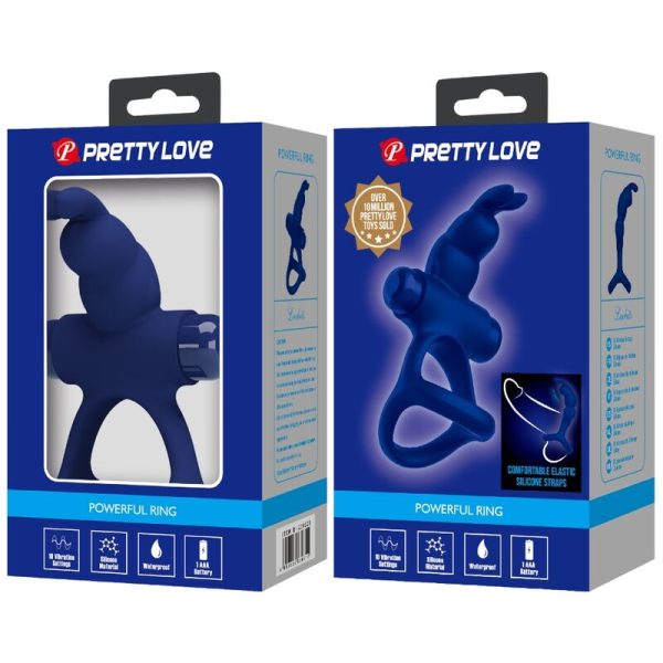 PRETTY LOVE - LUCHITO ANEL VIBRANTE DUPLO COELHO AZUL - Imagen 10