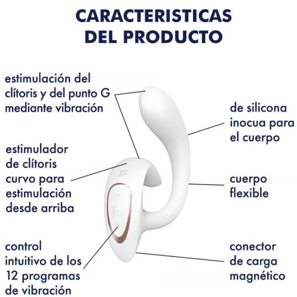 SATISFYER - G FOR GODDESS 1 COELHO VIBRADOR BRANCO - Imagen 4