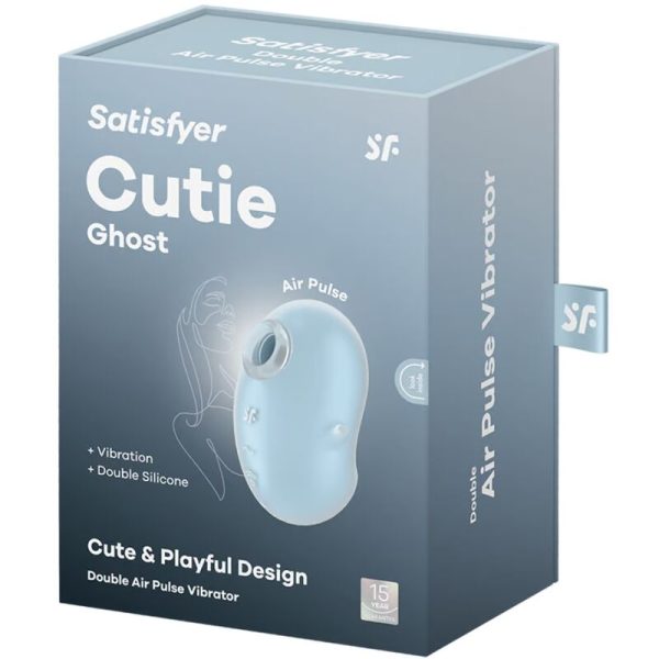 SATISFYER - VIBRADOR CUTIE GHOST LAY-ON AZUL CLARO - Imagen 5