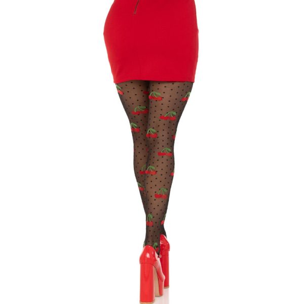 LEG AVENUE - MEIAS CEREJA PRETA MOLES - Imagen 2