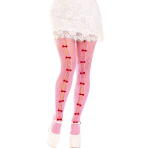 LEG AVENUE - MEIAS COM ABERTURAS CORAÃÃO E LAÃOS