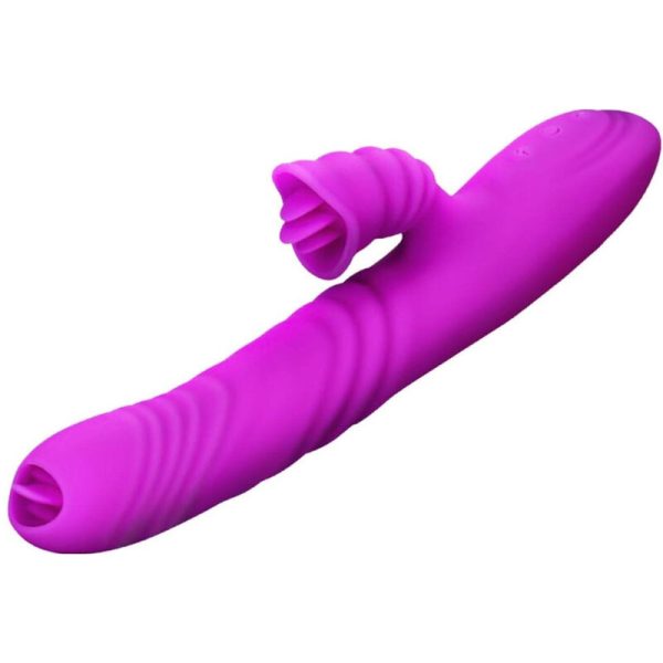 ARMONY - ANGELIA VIBRADOR MULTIFUNO LÃNGUA DUPLA EFEITO DE CALOR VIOLETA - Imagen 2