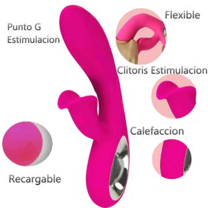 ARMONY - VIBRADOR DARO E ESTIMULADOR DE ANEL DE PUXAO FÃCSIA